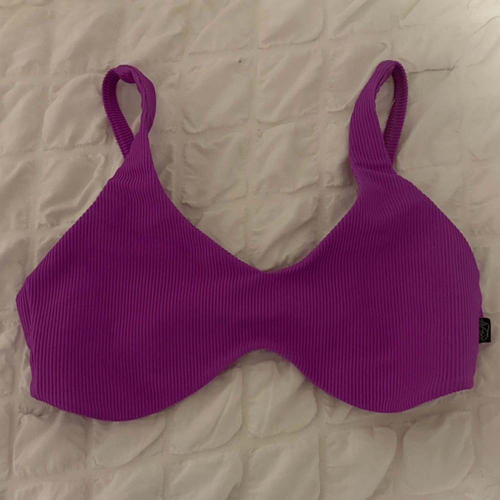 Vibrant Purple Ribbed Bralette